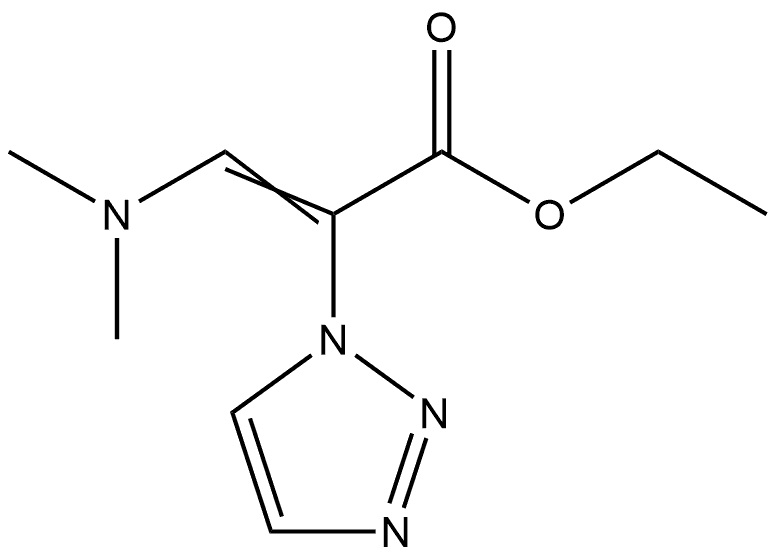 1H-1,2,3-Triazole-1-acetic acid, α-[(dimethylamino)methylene]-, ethyl ester 化学構造式