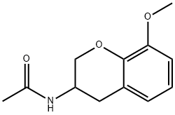 Acetamide, N-(3,4-dihydro-8-methoxy-2H-1-benzopyran-3-yl)- Structure