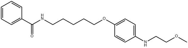 Benzamide, N-[5-[4-[(2-methoxyethyl)amino]phenoxy]pentyl]- Structure