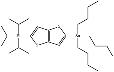 Tributyl[5-[tris(1-methylethyl)silyl]thieno[3,2-b]thien-2-yl]stannane Structure