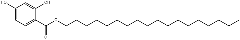 Benzoic acid, 2,4-dihydroxy-, octadecyl ester Structure
