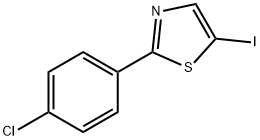 2-(4-Chlorophenyl)-5-iodo-1,3-thiazole,119514-22-6,结构式