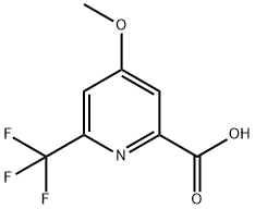 4-甲氧基-6-(三氟甲基)吡啶甲酸, 1196157-28-4, 结构式