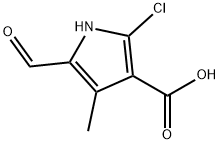 1H-Pyrrole-3-carboxylic acid, 2-chloro-5-formyl-4-methyl- 结构式