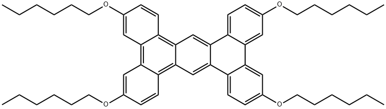 3,6,12,15-tetrakis(hexyloxy)tribenzo[f,k,m]tetraphene Structure