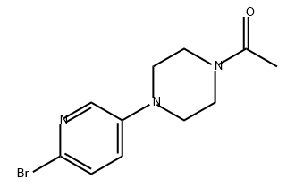Ethanone, 1-[4-(6-bromo-3-pyridinyl)-1-piperazinyl]- Structure