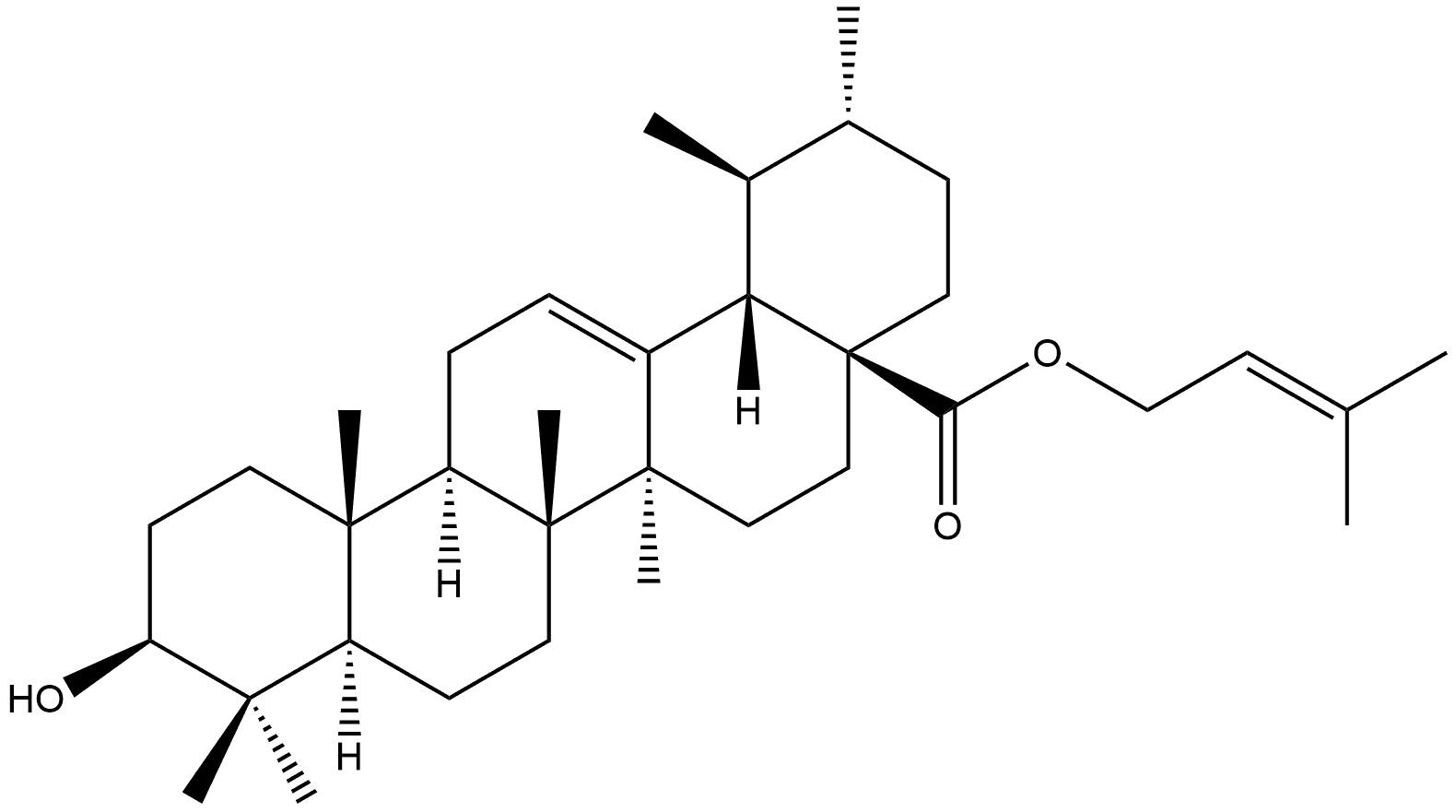 Urs-12-en-28-oic acid, 3-hydroxy-, 3-methyl-2-buten-1-yl ester, (3β)-