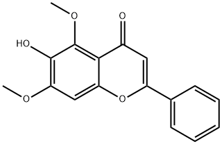 4H-1-Benzopyran-4-one, 6-hydroxy-5,7-dimethoxy-2-phenyl- 化学構造式