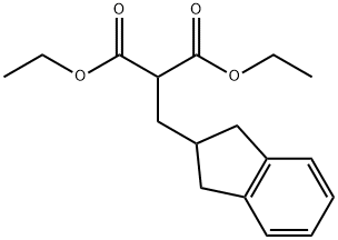 Propanedioic acid, 2-[(2,3-dihydro-1H-inden-2-yl)methyl]-, 1,3-diethyl ester Structure