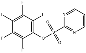 Pyrimidine-2-sulfonic acid pentafluorophenyl ester Structure