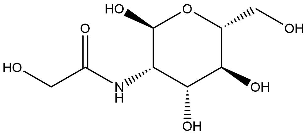α-D-Mannopyranose, 2-deoxy-2-[(2-hydroxyacetyl)amino]- Struktur