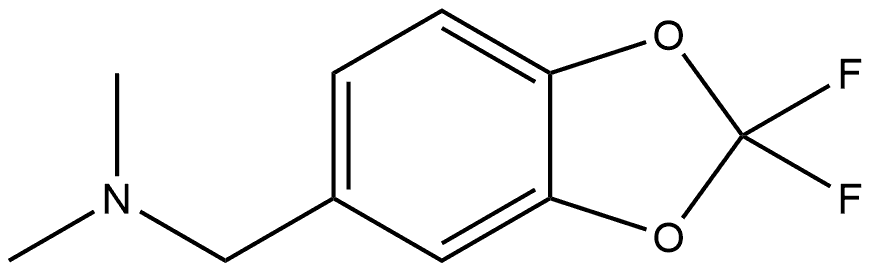 2,2-Difluoro-N,N-dimethyl-1,3-benzodioxole-5-methanamine 结构式
