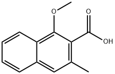 2-Naphthalenecarboxylic acid, 1-methoxy-3-methyl- 结构式
