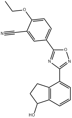 Benzonitrile, 5-[3-(2,3-dihydro-1-hydroxy-1H-inden-4-yl)-1,2,4-oxadiazol-5-yl]-2-ethoxy-