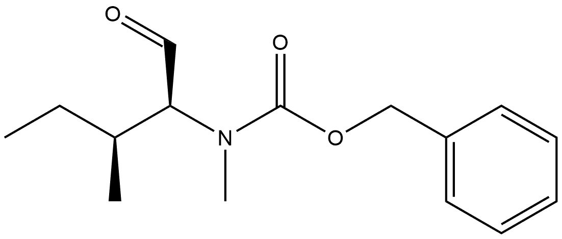 Carbamic acid, [(1S,2S)-1-formyl-2-methylbutyl]methyl-, phenylmethyl ester (9CI) Struktur