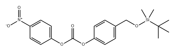 Carbonic acid, 4-[[[(1,1-dimethylethyl)dimethylsilyl]oxy]methyl]phenyl 4-nitrophenyl ester Structure