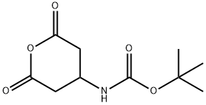 Carbamic acid, N-(tetrahydro-2,6-dioxo-2H-pyran-4-yl)-, 1,1-dimethylethyl ester Structure