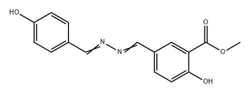 Benzoic acid, 2-hydroxy-5-[[2-[(4-hydroxyphenyl)methylene]hydrazinylidene]methyl]-, methyl ester