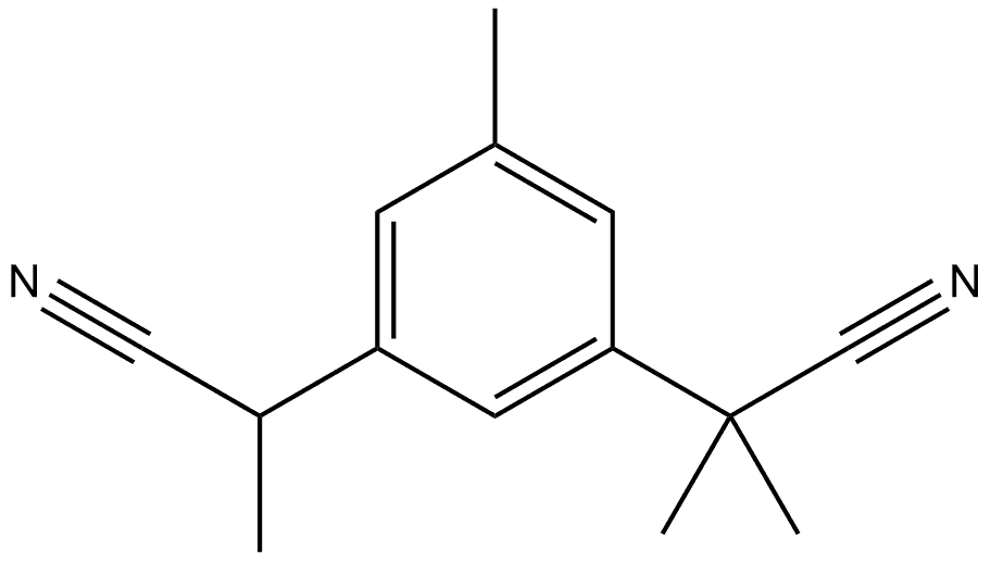 α,α,α'',5-Tetramethyl-1,3-benzenediacetonitrile 结构式