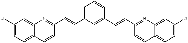 1,3-ビス[2-(7-クロロ-2-キノリル)ビニル]ベンゼン 化学構造式