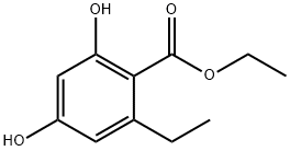 Benzoic acid, 2-ethyl-4,6-dihydroxy-, ethyl ester Structure