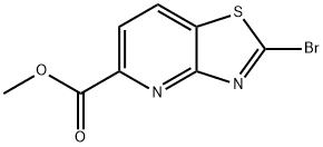 Thiazolo[4,5-b]pyridine-5-carboxylic acid, 2-bromo-, methyl ester Struktur