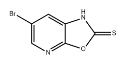 Oxazolo[5,4-b]pyridine-2(1H)-thione, 6-bromo- 化学構造式