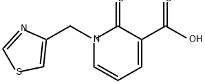 3-Pyridinecarboxylic acid, 1,2-dihydro-2-oxo-1-(4-thiazolylmethyl)- Structure