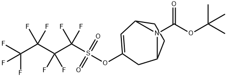 8-Azabicyclo[3.2.1]oct-2-ene-8-carboxylic acid, 3-[[(1,1,2,2,3,3,4,4,4-nonafluorobutyl)sulfonyl]oxy]-, 1,1-dimethylethyl ester Struktur