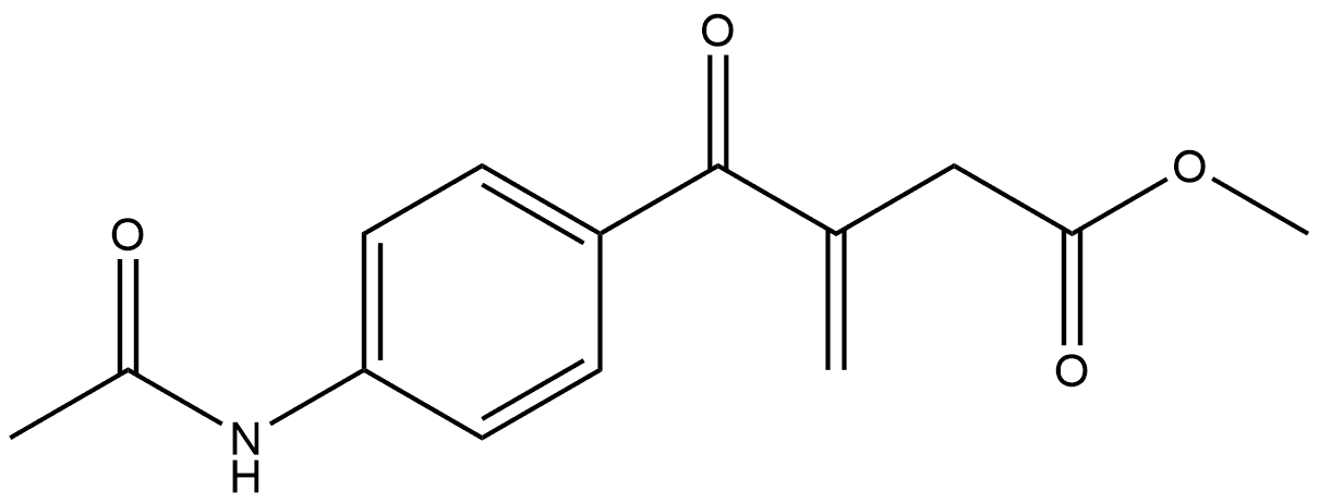 Benzenebutanoic acid, 4-(acetylamino)-β-methylene-γ-oxo-, methyl ester Structure
