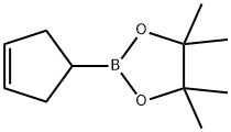 1,3,2-Dioxaborolane, 2-(3-cyclopenten-1-yl)-4,4,5,5-tetramethyl- 结构式
