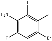 4-Bromo-6-fluoro-2-iodo-3-methyl-phenylamine Struktur