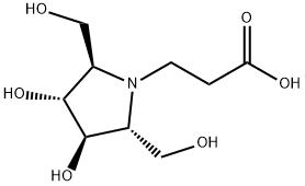 (2R,3R,4R,5R)-3,4-Dihydroxy-2,5-bis(hydroxymethyl)-1-pyrrolidinepropanoic acid Structure