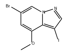 6-溴-3-碘-4-甲氧基-吡唑并[1,5-A]吡啶 结构式