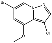 Pyrazolo[1,5-a]pyridine, 6-bromo-3-chloro-4-methoxy- Structure