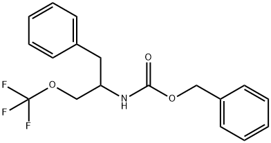 (1-Benzyl-2-trifluoromethoxy-ethyl)-carbamic acid benzyl ester 结构式
