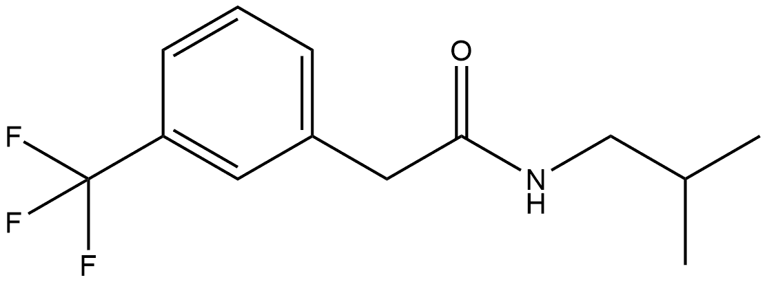 N-(2-Methylpropyl)-3-(trifluoromethyl)benzeneacetamide 结构式
