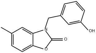 2(3H)-Benzoxazolone, 3-[(3-hydroxyphenyl)methyl]-5-methyl- Structure