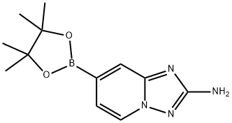 7-(4,4,5,5-四甲基-1,3,2-二氧硼杂环戊烷-2-基)-[1,2,4]三唑并[1,5-A]吡啶-2-胺 结构式