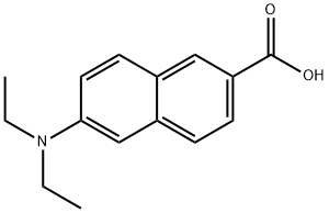 2-Naphthalenecarboxylic acid, 6-(diethylamino)- Structure
