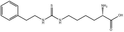 N6-{[(2-Phenylethyl)amino]carbonothioyl}lysine (PEITC-Lys) Struktur
