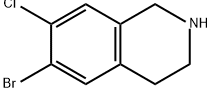 6-溴-7-氯-1,2,3,4-四氢异喹啉 结构式