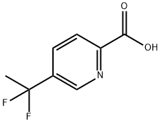 2-Pyridinecarboxylic acid, 5-(1,1-difluoroethyl)- Structure