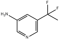 5-(1,1-二氟乙基)吡啶-3-胺 结构式