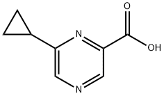 6-环丙基吡嗪-2-甲酸,1211592-03-8,结构式