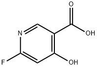 3-Pyridinecarboxylic acid, 6-fluoro-4-hydroxy- Struktur