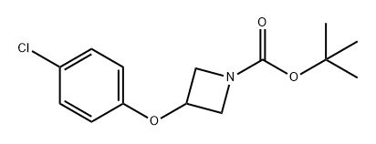 1-Azetidinecarboxylic acid, 3-(4-chlorophenoxy)-, 1,1-dimethylethyl ester 结构式