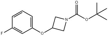 1-Azetidinecarboxylic acid, 3-(3-fluorophenoxy)-, 1,1-dimethylethyl ester Structure