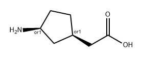 Cyclopentaneacetic acid, 3-amino-, (1R,3S)-rel- 结构式