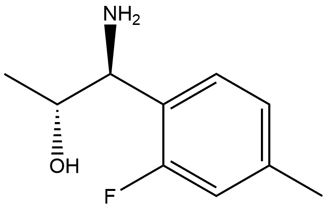 (1S,2R)-1-AMINO-1-(2-FLUORO-4-METHYLPHENYL)PROPAN-2-OL 结构式